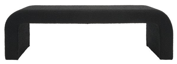 Safavieh Caralynn Upholstered Bench - Black | Benches | Modishstore - 2