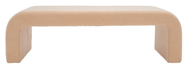 Safavieh Caralynn Upholstered Bench - Tan | Benches | Modishstore - 6