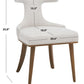 Safavieh Krisalyn Linen Dining Chair - Taupe | Dining Chairs | Modishstore - 3