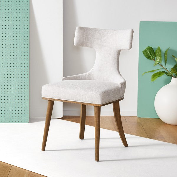 Safavieh Krisalyn Linen Dining Chair - Taupe | Dining Chairs | Modishstore