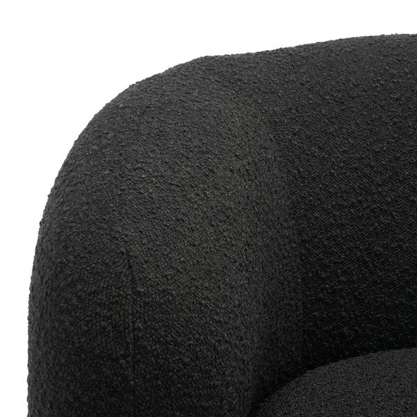 Safavieh Everly Barrel Back Accent Chai - Black | Accent Chairs | Modishstore - 5