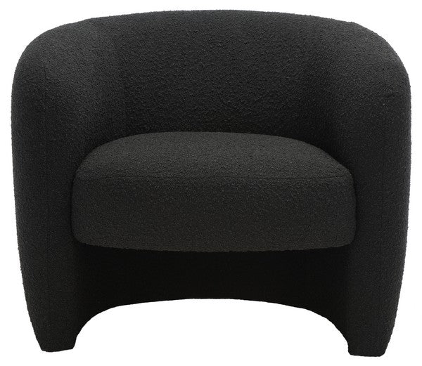 Safavieh Everly Barrel Back Accent Chai - Black | Accent Chairs | Modishstore - 2