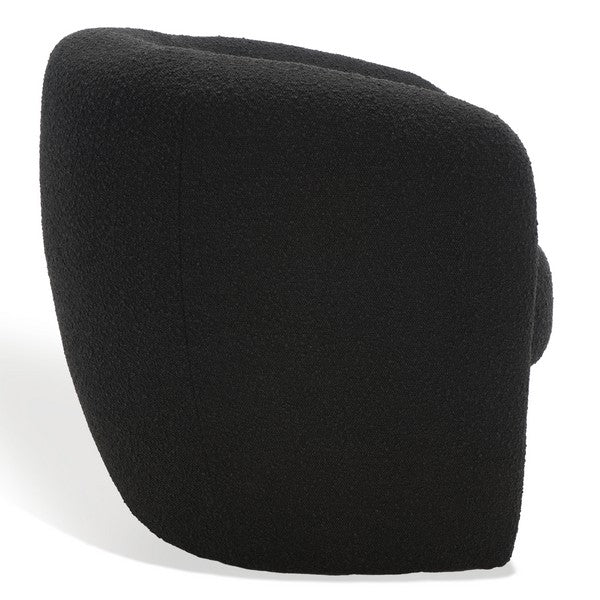 Safavieh Everly Barrel Back Accent Chai - Black | Accent Chairs | Modishstore - 4