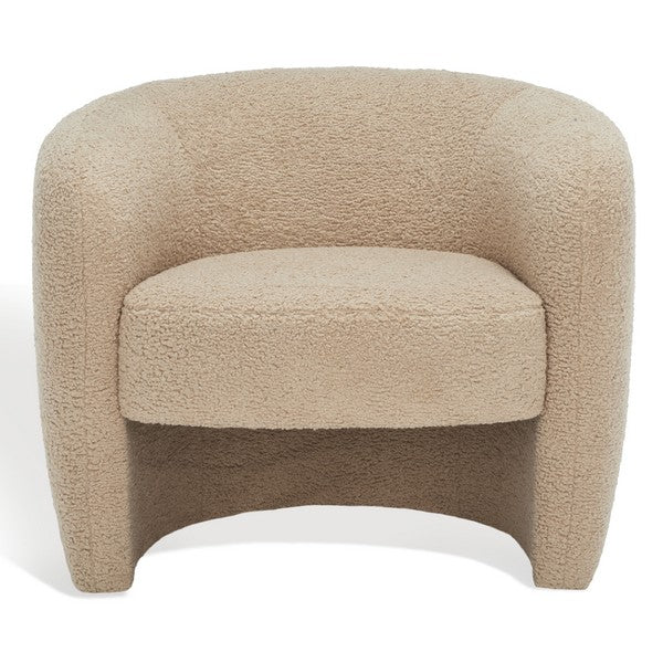 Safavieh Everly Barrel Back Accent Chai - Light Brown | Accent Chairs | Modishstore - 2