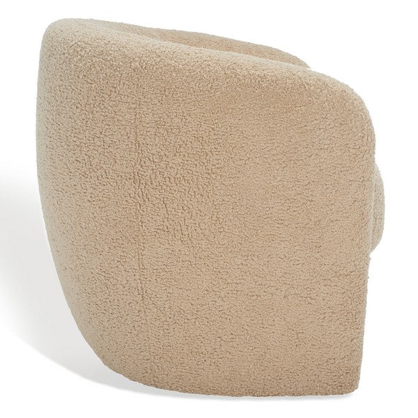 Safavieh Everly Barrel Back Accent Chai - Light Brown | Accent Chairs | Modishstore - 4