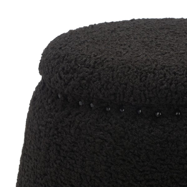 Safavieh Ellerose Ottoman - Black | Ottomans | Modishstore - 4