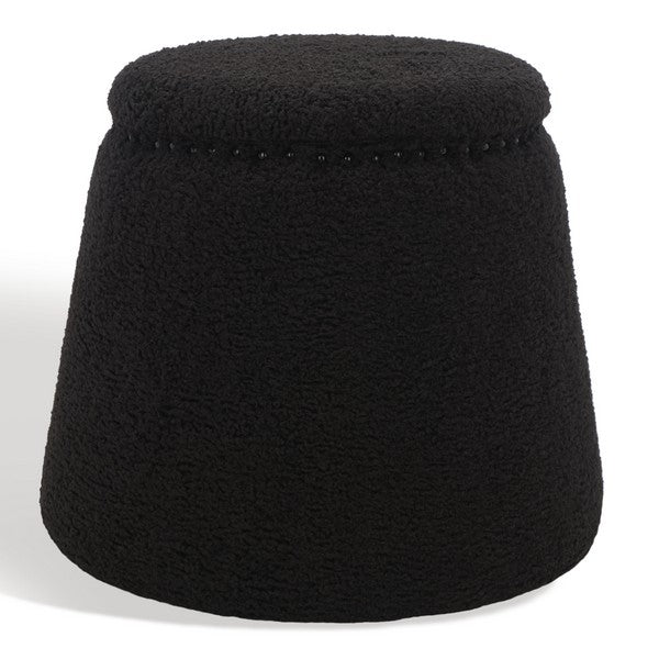 Safavieh Ellerose Ottoman - Black | Ottomans | Modishstore - 2