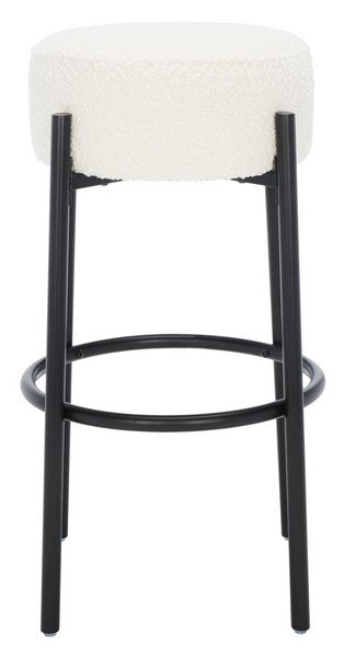 Safavieh Paisleigh Metal Leg Barstool - Ivory | Bar Stools | Modishstore - 2
