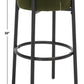 Safavieh Paisleigh Metal Leg Barstool - Forest Green | Bar Stools | Modishstore - 3