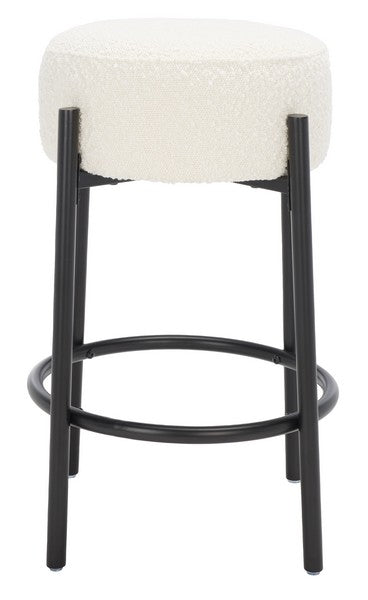 Safavieh Paisleigh Metal Counter Stool - Ivory | Counter Stools | Modishstore - 2