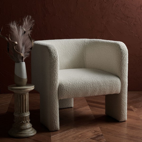 Safavieh Sammie 3 Leg Accent Chair - Ivory | Accent Chairs | Modishstore