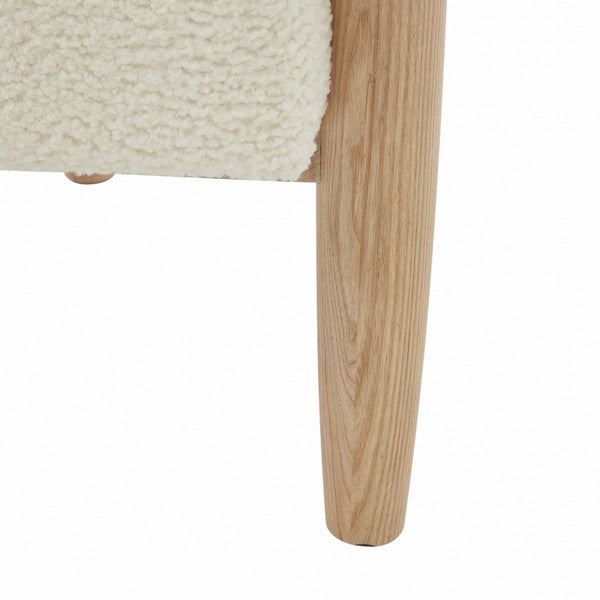 Safavieh Jackie Curved Back Accent Chai - Ivory | Accent Chairs | Modishstore - 3