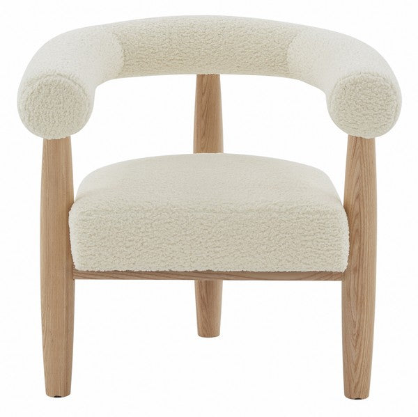 Safavieh Jackie Curved Back Accent Chai - Ivory | Accent Chairs | Modishstore - 2