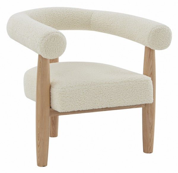 Safavieh Jackie Curved Back Accent Chai - Ivory | Accent Chairs | Modishstore - 4