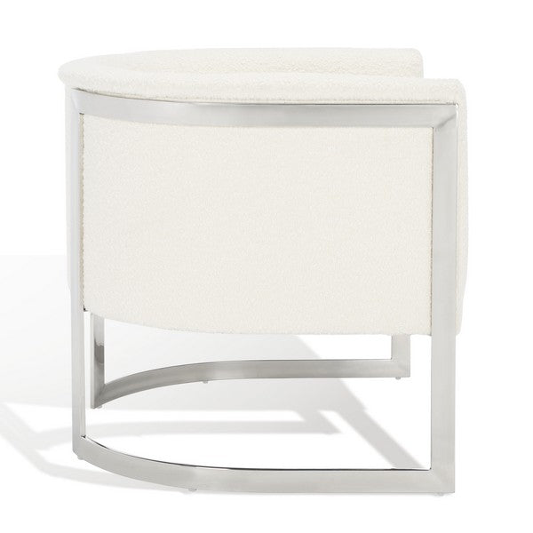 Safavieh Gabby Barrel Back Accent Chair - Ivory | Accent Chairs | Modishstore - 4