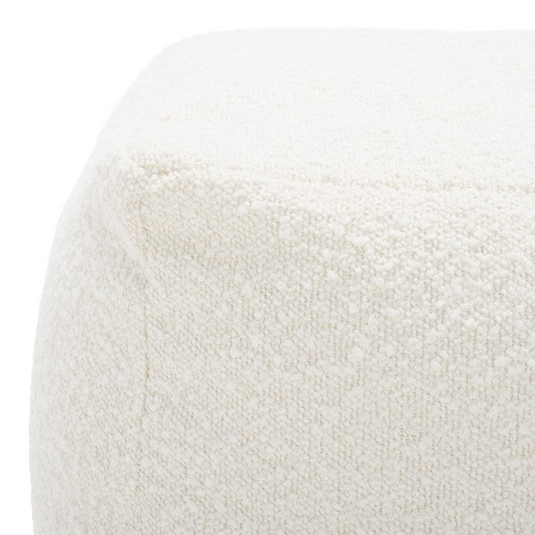 Safavieh Samuels Boucle Pouf - Ivory | Ottomans | Modishstore - 4