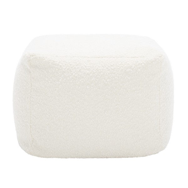Safavieh Samuels Boucle Pouf - Ivory | Ottomans | Modishstore - 2