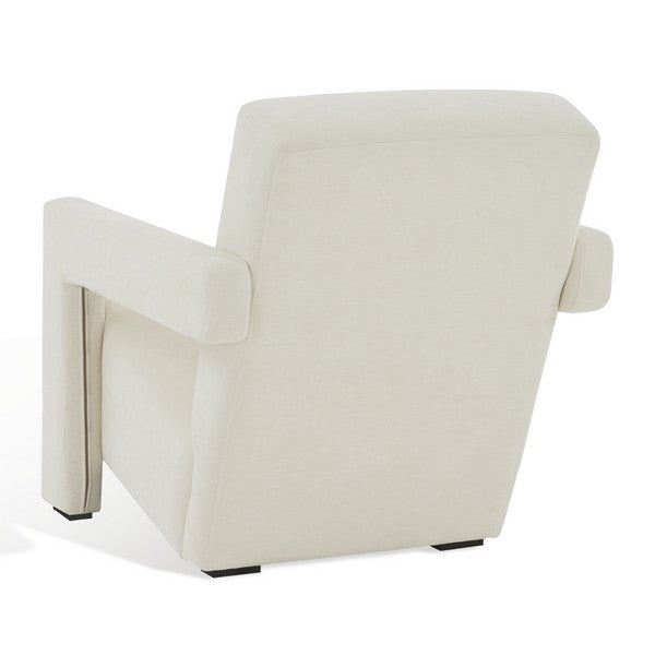 Safavieh Taylor Modern Velvet Acc Chair - Ivory | Accent Chairs | Modishstore - 4