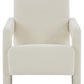 Safavieh Taylor Modern Velvet Acc Chair - Ivory | Accent Chairs | Modishstore - 2