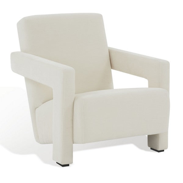 Safavieh Taylor Modern Velvet Acc Chair - Ivory | Accent Chairs | Modishstore - 5