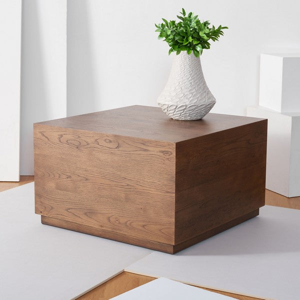 Safavieh Mckynlee Sq Wood Coffee Table - Natural | Coffee Tables | Modishstore