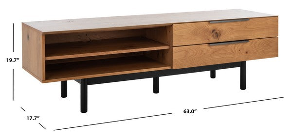 Safavieh Geraldo 2 Drawer Media Stand | TV Stands | Modishstore - 4