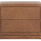 Safavieh Steve 2 Drawer Wood Nightstand - Brown | Nightstands | Modishstore - 2