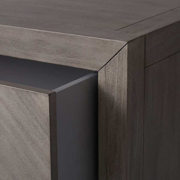 Safavieh Steve 2 Drawer Wood Nightstand - Light Gray | Nightstands | Modishstore - 5