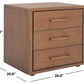 Safavieh Rosey 3 Drawer Wood Nightstand - Brown | Nightstands | Modishstore - 3