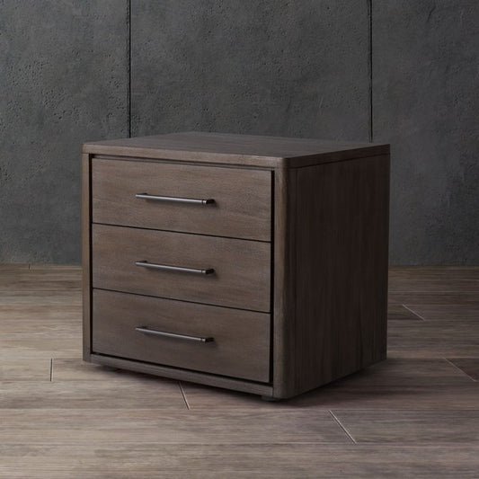 Safavieh Rosey 3 Drawer Wood Nightstand - Light Brown | Nightstands | Modishstore