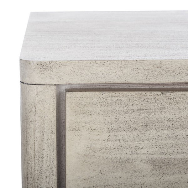 Safavieh Rosey 3 Drawer Wood Nightstand - Light Gray | Nightstands | Modishstore - 4