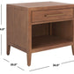 Safavieh Ariella 1 Drawer Wd Nightstand - Brown | Nightstands | Modishstore - 3