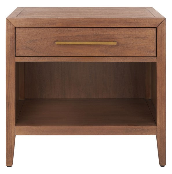 Safavieh Ariella 1 Drawer Wd Nightstand - Brown | Nightstands | Modishstore - 2