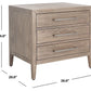Safavieh Ariella 3 Drawer Wd Nightstand - Light Brown | Nightstands | Modishstore - 3