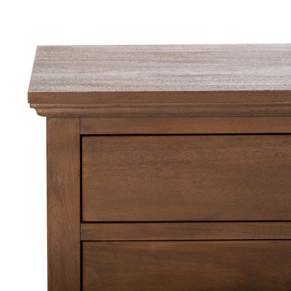 Safavieh Lisabet 3 Drawer Wd Nightstand - Brown | Nightstands | Modishstore - 4