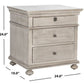 Safavieh Allisyn 3 Drawer Wd Nightstand - Light Gray | Nightstands | Modishstore - 3