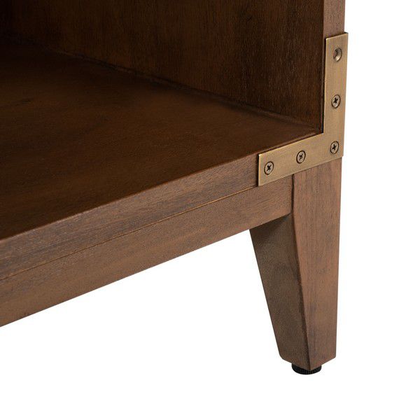Safavieh Nisha 1 Drawer Wood Nightstand - Brown | Nightstands | Modishstore - 4