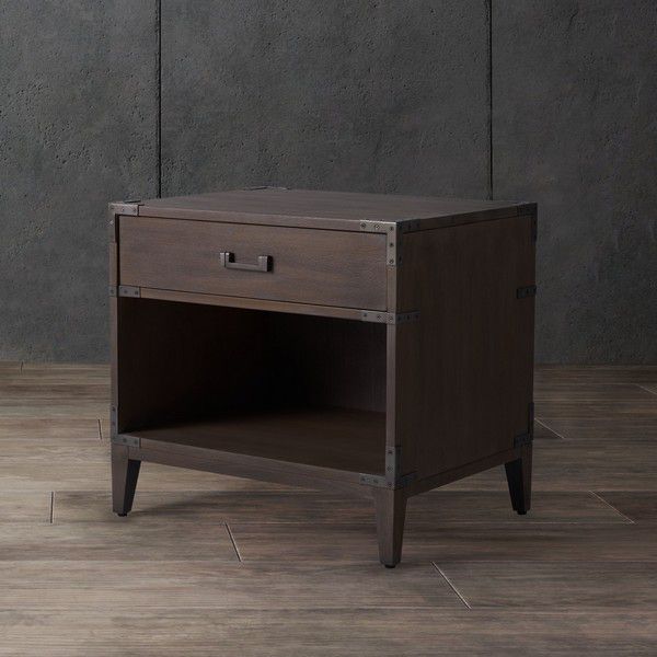 Safavieh Nisha 1 Drawer Wood Nightstand - Light Brown | Nightstands | Modishstore