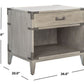 Safavieh Nisha 1 Drawer Wood Nightstand - Light Gray | Nightstands | Modishstore - 3