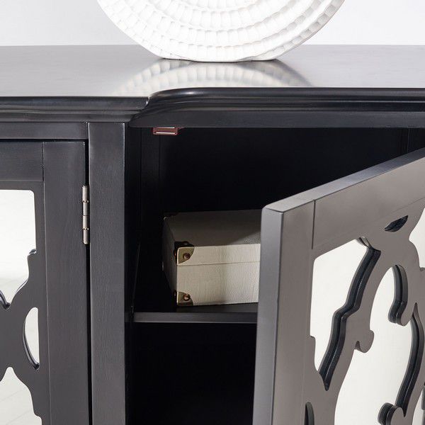 Safavieh Juliette Mirrored Sideboard - Black | Sideboards | Modishstore - 2