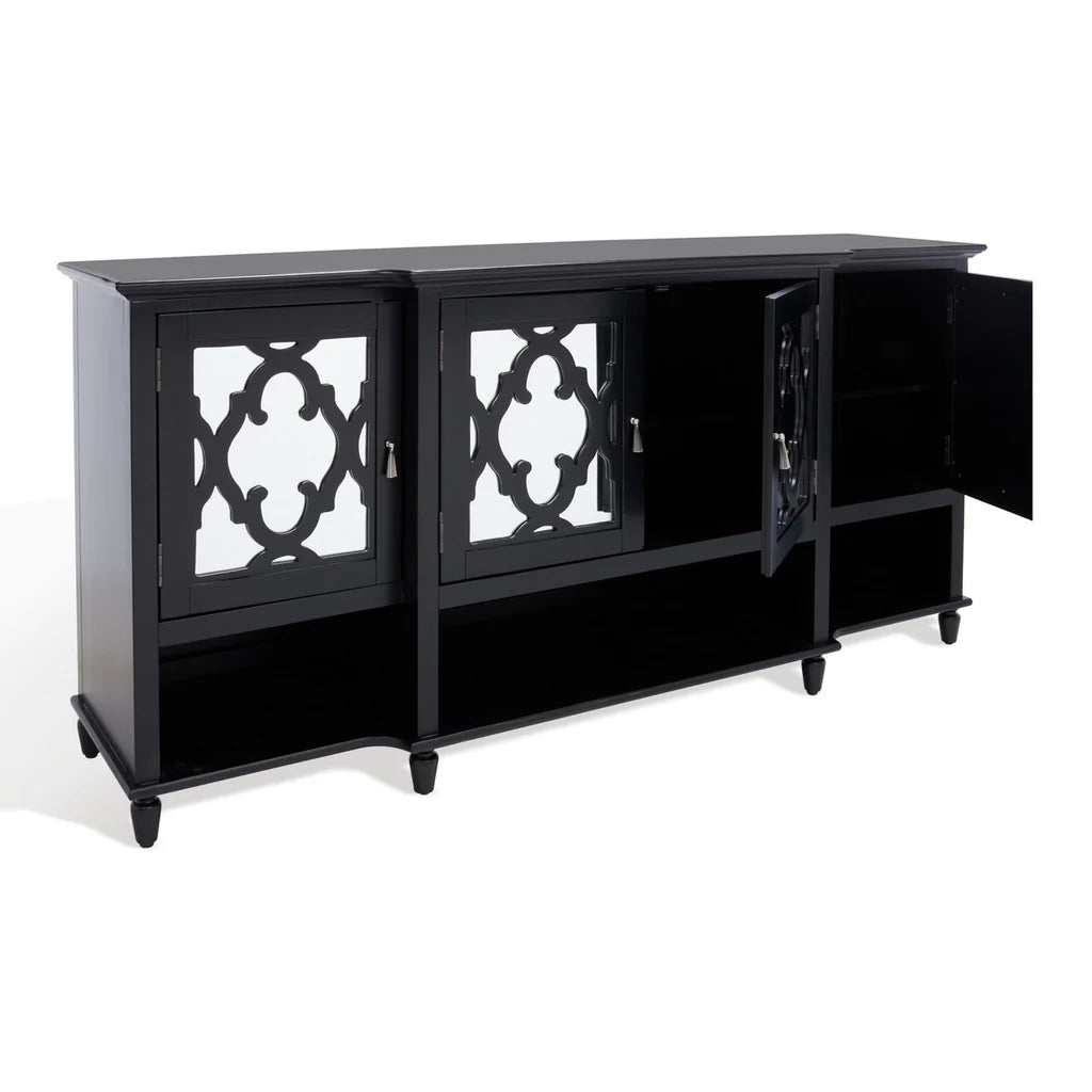 Safavieh Juliette Mirrored Sideboard - Black | Sideboards | Modishstore - 7