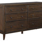 Safavieh Tobias 6 Drawer Dresser - Dark Walnut | Dressers | Modishstore - 3