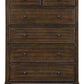Safavieh Tobias 6 Drawer Tall Dresser - Dark Walnut | Dressers | Modishstore - 2