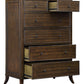 Safavieh Tobias 6 Drawer Tall Dresser - Dark Walnut | Dressers | Modishstore - 4