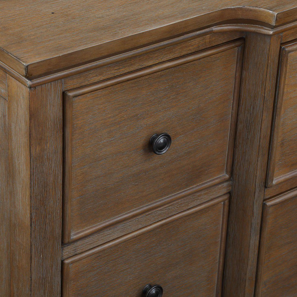 Safavieh Phineas 9 Drawer Sideboard - Walnut | Sideboards | Modishstore - 4