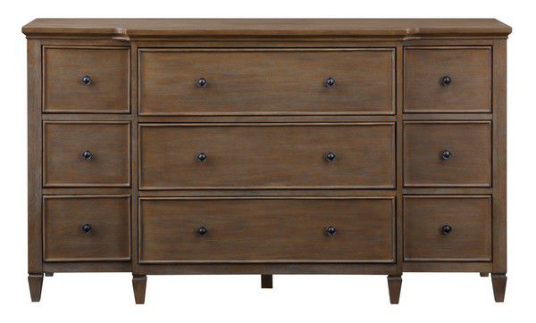 Safavieh Phineas 9 Drawer Sideboard - Walnut | Sideboards | Modishstore - 2