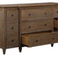 Safavieh Phineas 9 Drawer Sideboard - Walnut | Sideboards | Modishstore - 3