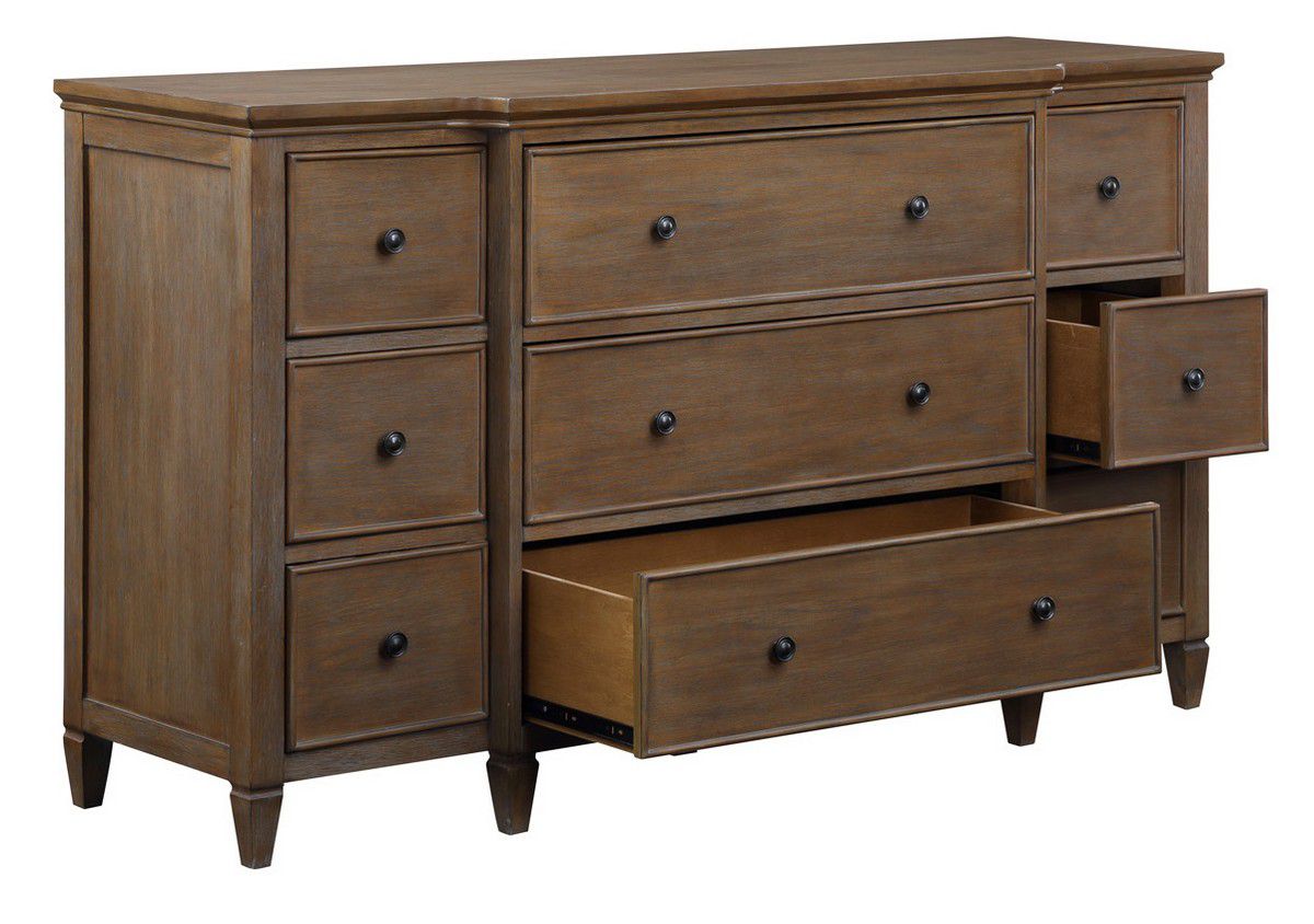 Safavieh Phineas 9 Drawer Sideboard - Walnut | Sideboards | Modishstore - 3