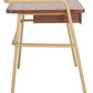 Safavieh Regis Metal And Wood Desk | Desks | Modishstore - 3