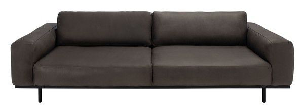 Safavieh Elyssa Leather Sofa - Graphite | Sofas | Modishstore - 2